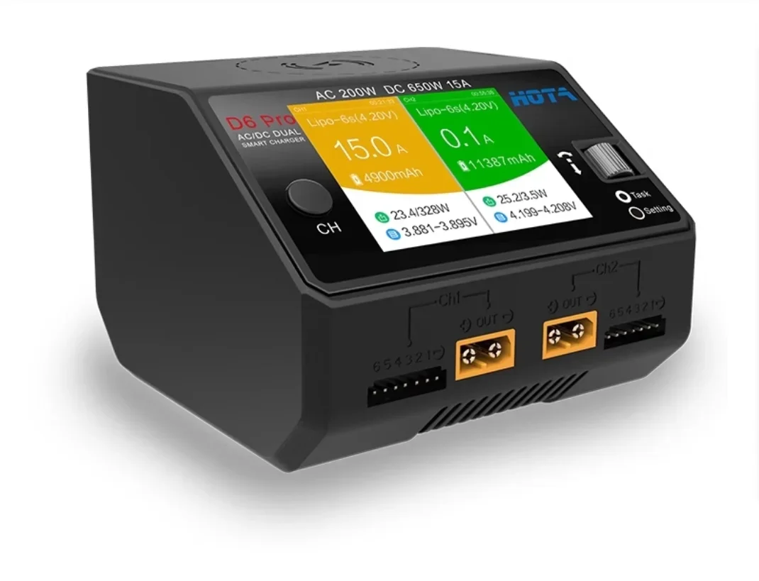 Chargeur intelligent à double  - Hota D6 Pro Dual Lipo Charger avis et prix