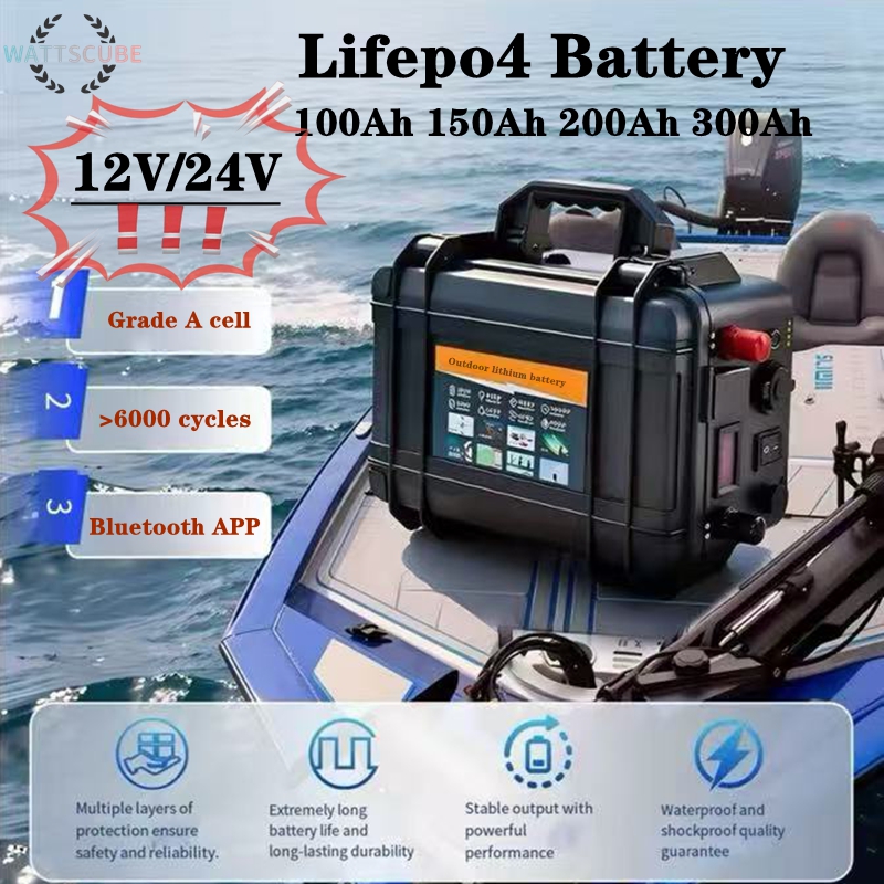 Batterie 12V 24V 100Ah 150AH 2 - Lifepo4 12V 100Ah Bms Bluetooth avis et prix
